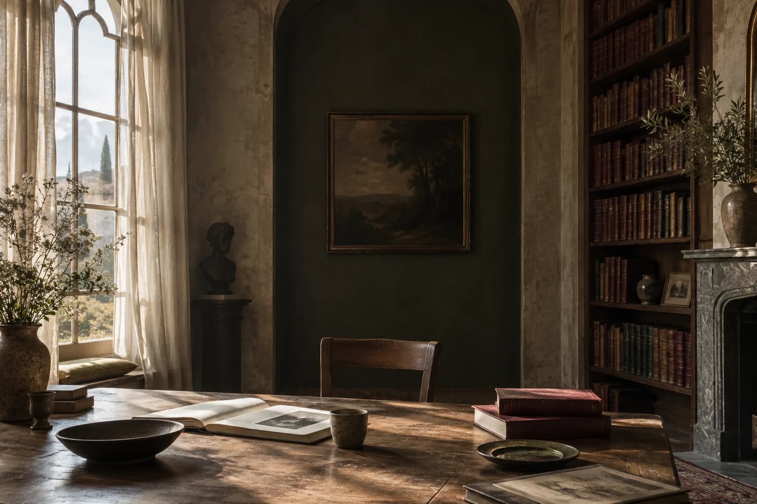 Reading room used in the Hirsel identity study